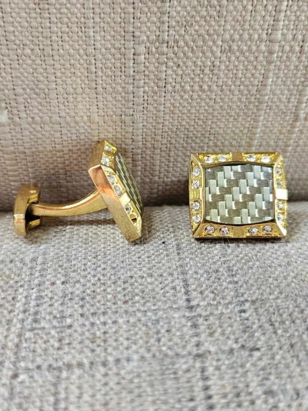 Father Day Gift Men Cuff Links Gold Tone Fashion Jewelry Dress Shirt Cuff Stud
